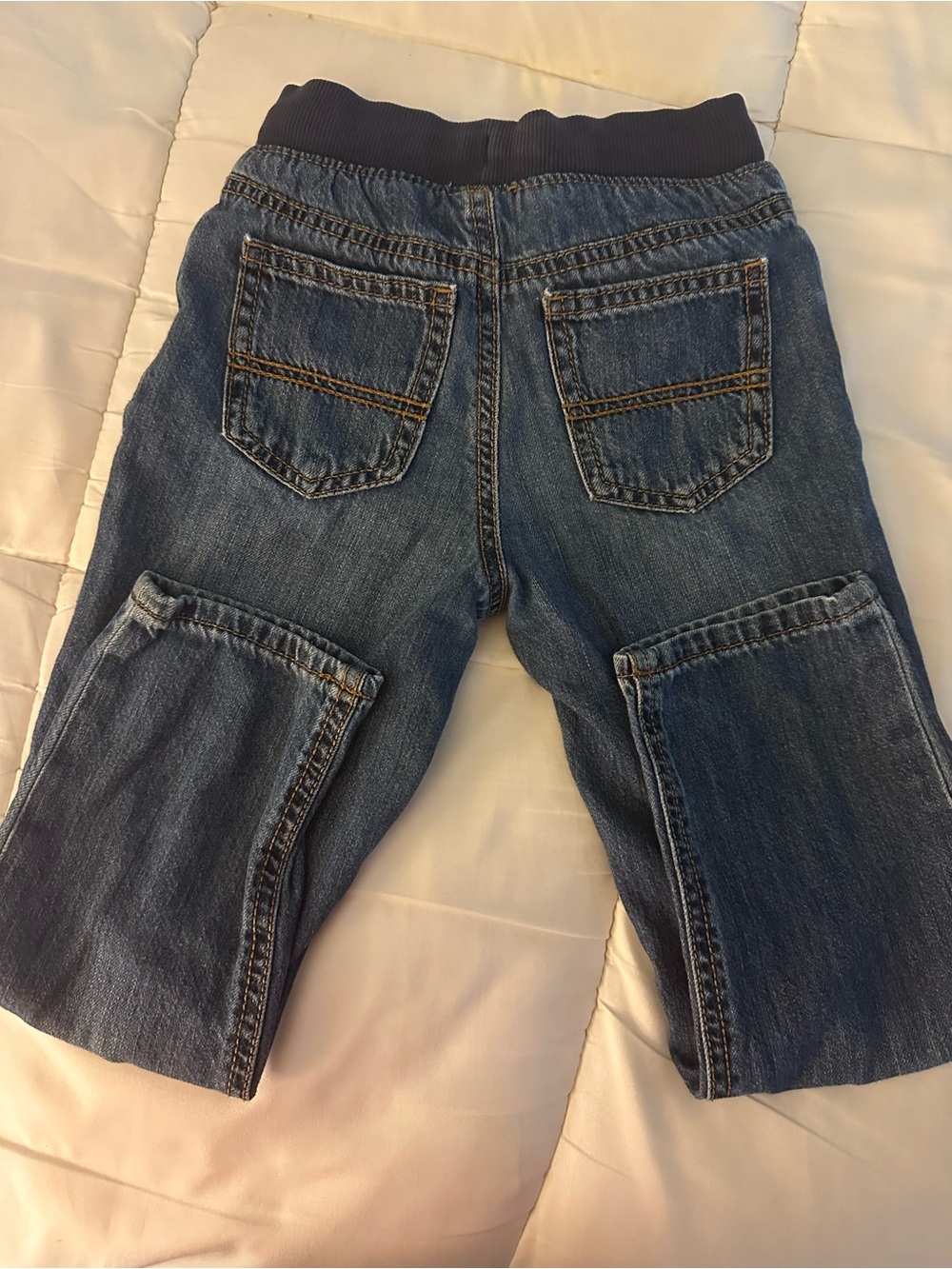 Carter's Blue Denim Kids Jeans with Navy Rib Waistband